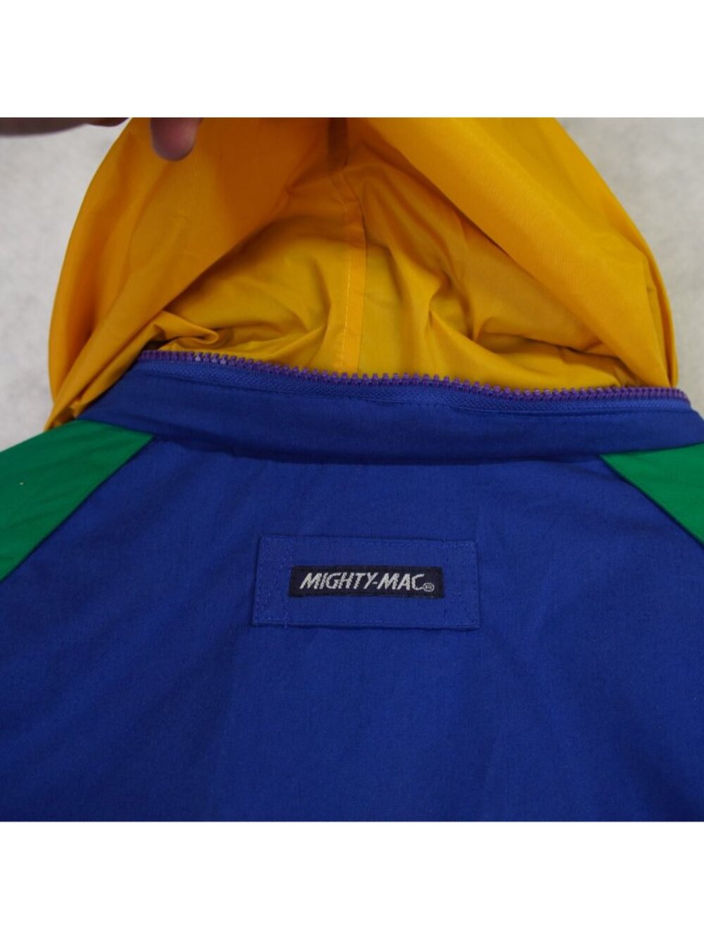 Vintage Mighty Mac Norsac Duck Down Puffer Jacket Mens XL Blue Green 80s-90s EUC - Picture 12 of 16